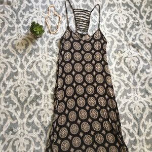Women Forever 21 black white maxi dress Cage back